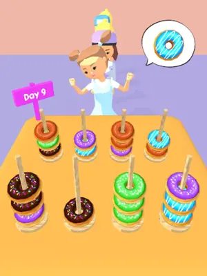 Donuts Sort Puzzle android App screenshot 1